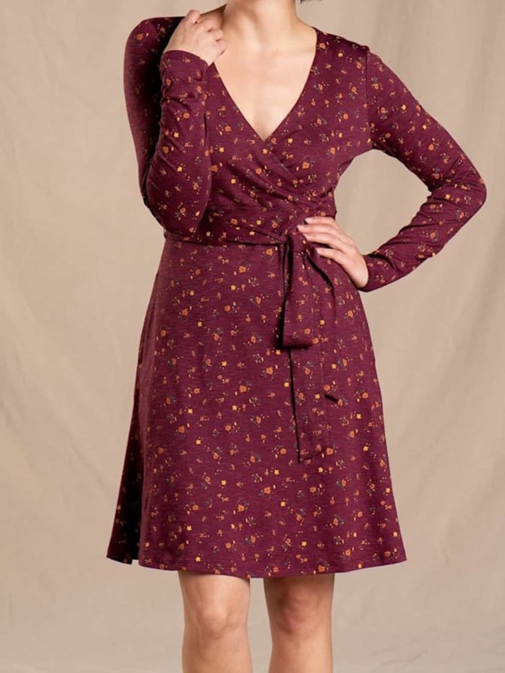 Toad&Co Cue Wrap Long Sleeve Dress
Port Painters Floral Size Small Tie Waist